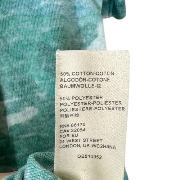 Free People Tourist Tee Camo Print XS Green Soft Short Sleeve Oversized Casual - Picture 7 of 8